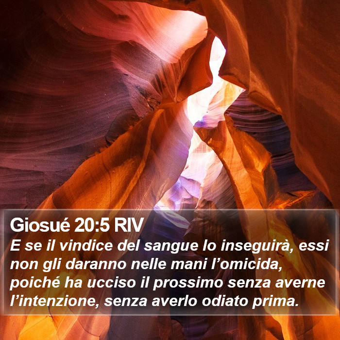 Giosué 20:5 RIV Bible Study