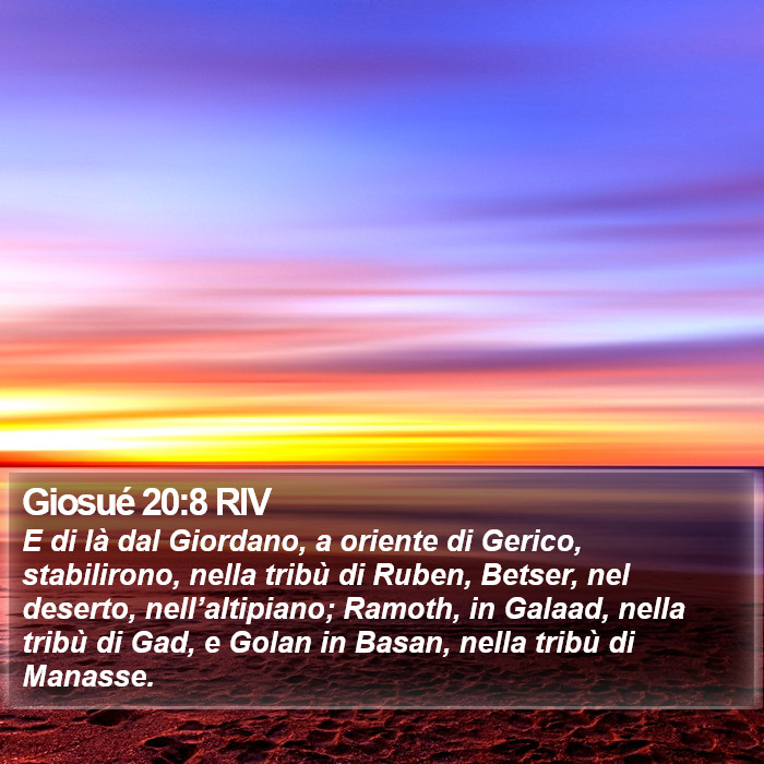 Giosué 20:8 RIV Bible Study