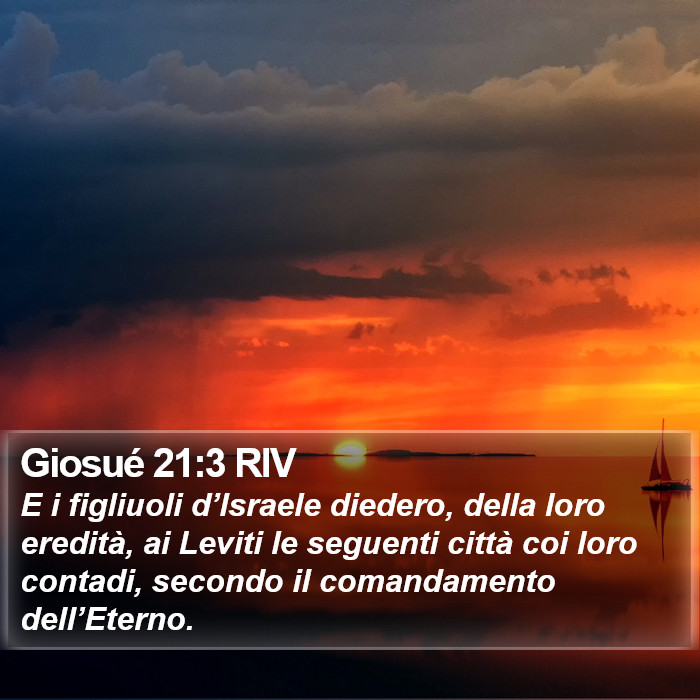 Giosué 21:3 RIV Bible Study
