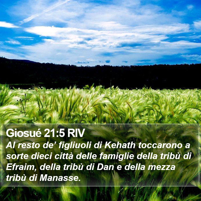 Giosué 21:5 RIV Bible Study