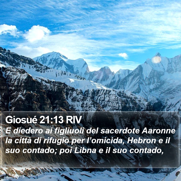 Giosué 21:13 RIV Bible Study