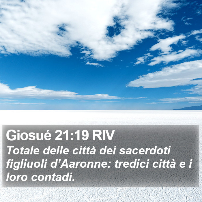 Giosué 21:19 RIV Bible Study