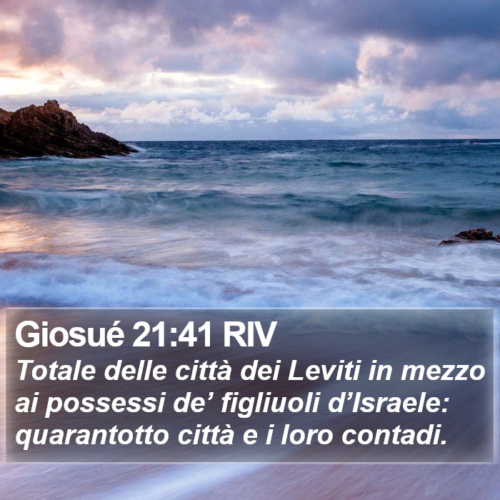 Giosué 21:41 RIV Bible Study