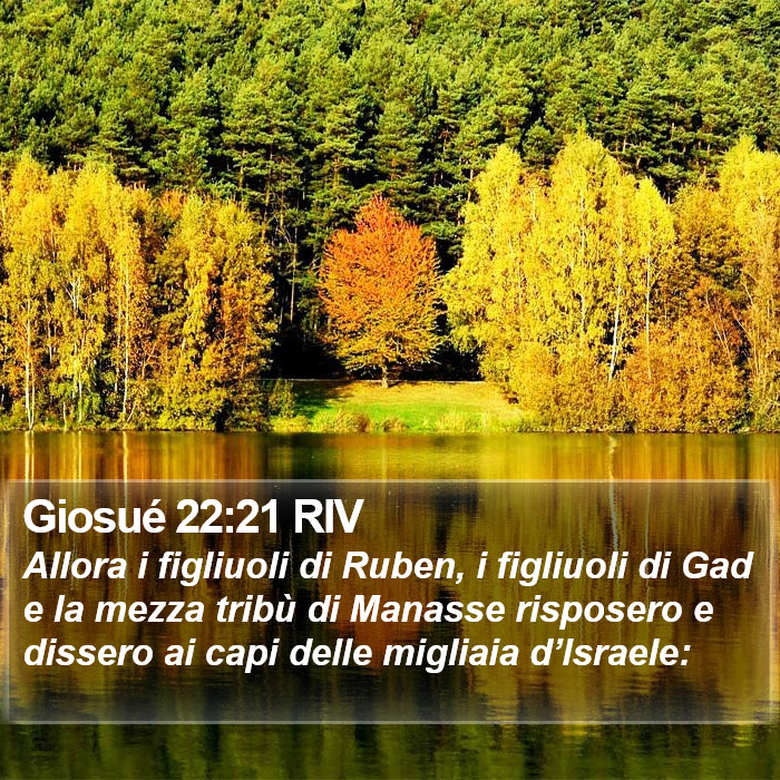 Giosué 22:21 RIV Bible Study