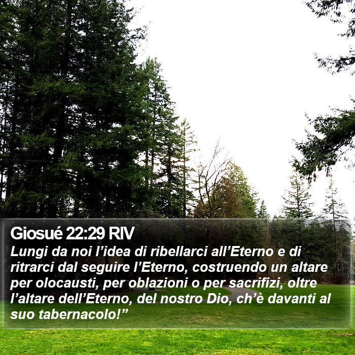 Giosué 22:29 RIV Bible Study