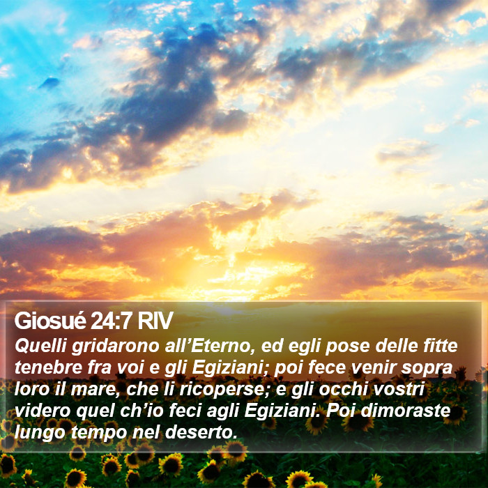 Giosué 24:7 RIV Bible Study