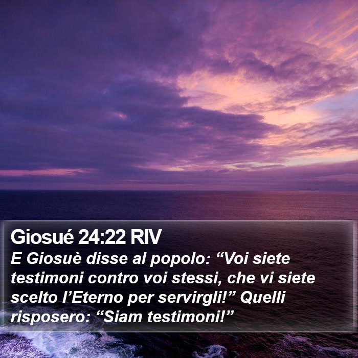 Giosué 24:22 RIV Bible Study