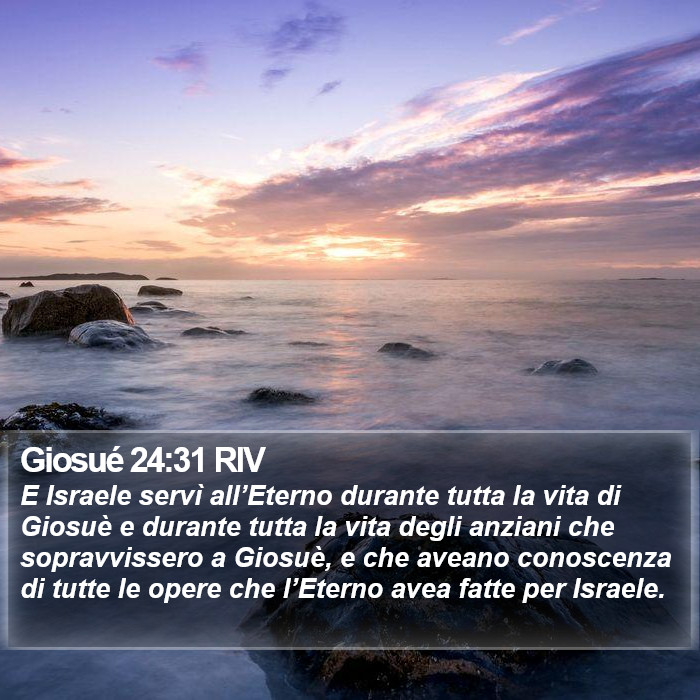 Giosué 24:31 RIV Bible Study