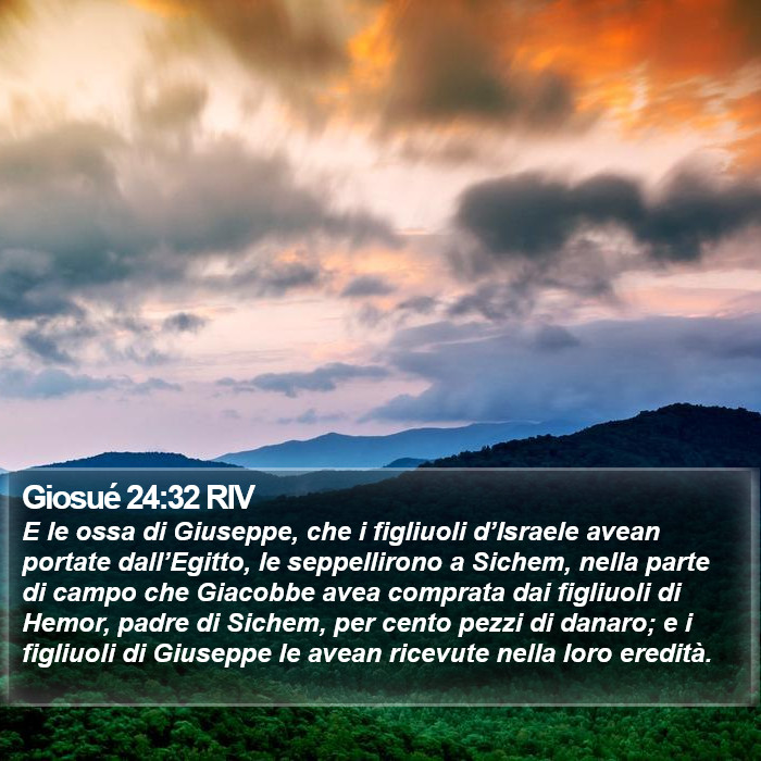 Giosué 24:32 RIV Bible Study