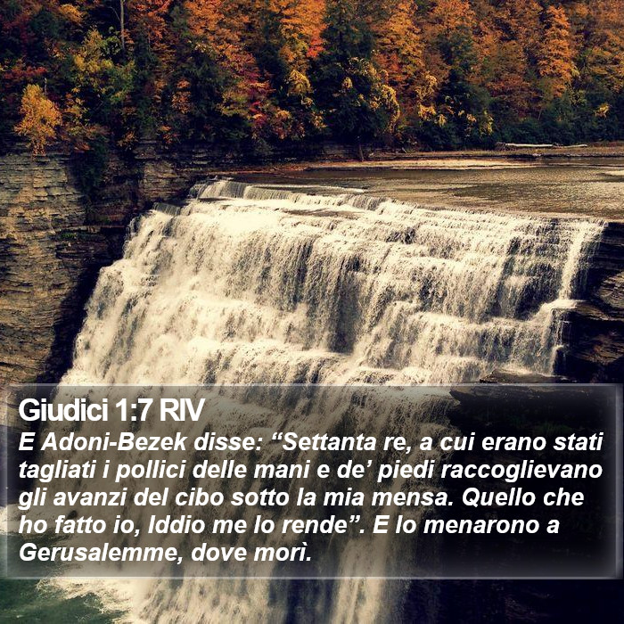 Giudici 1:7 RIV Bible Study