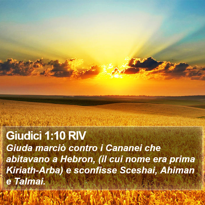 Giudici 1:10 RIV Bible Study