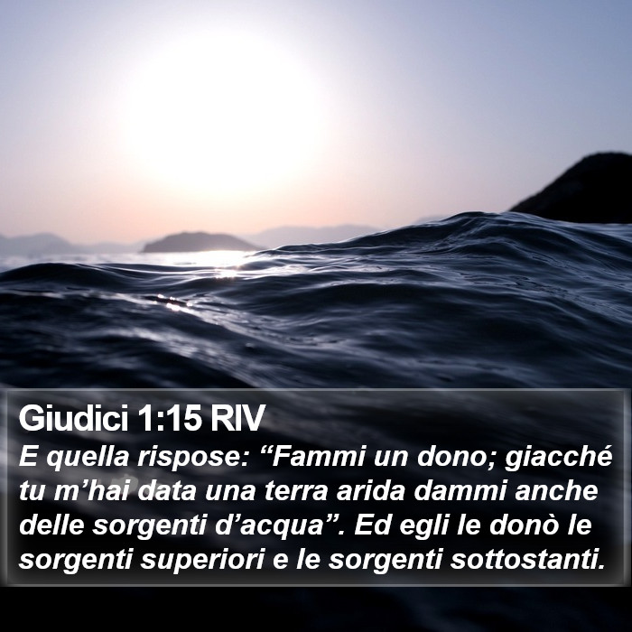 Giudici 1:15 RIV Bible Study