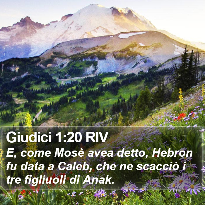 Giudici 1:20 RIV Bible Study