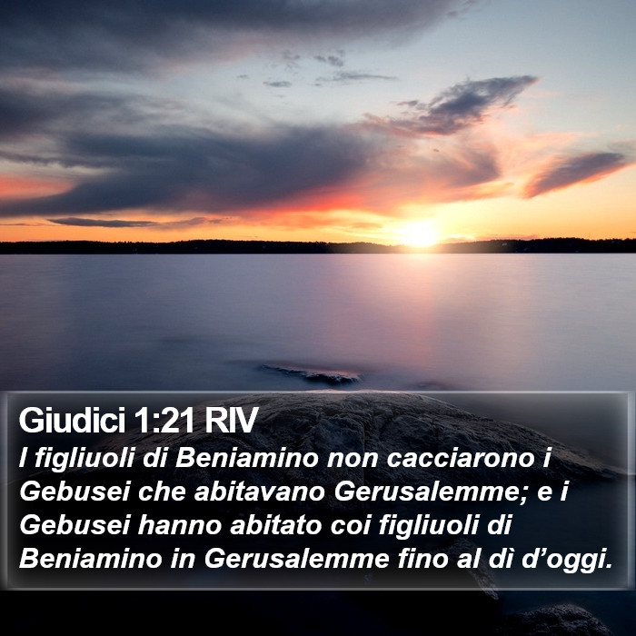 Giudici 1:21 RIV Bible Study