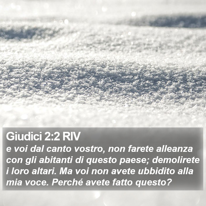 Giudici 2:2 RIV Bible Study