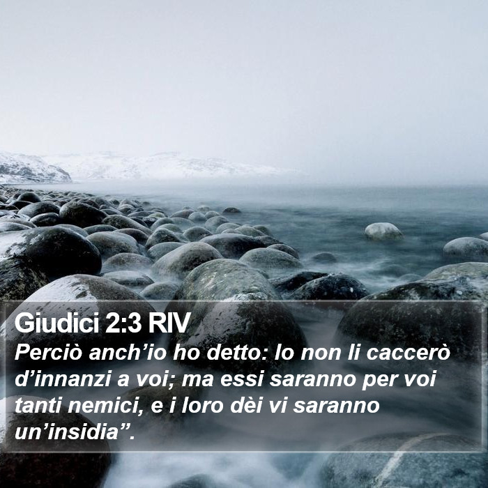 Giudici 2:3 RIV Bible Study