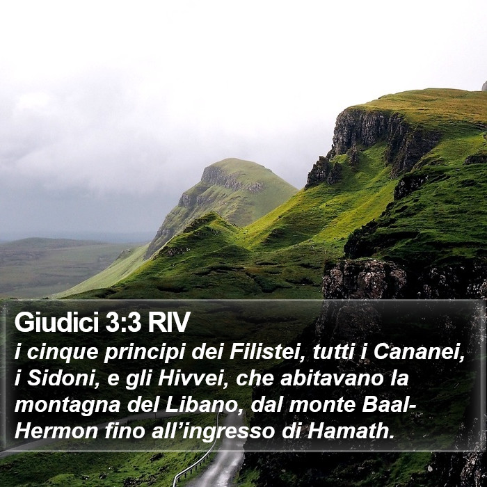 Giudici 3:3 RIV Bible Study