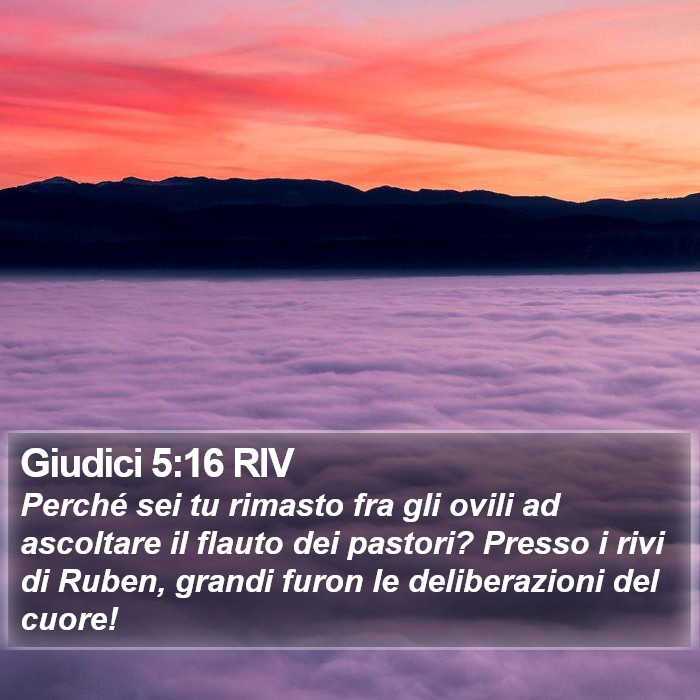 Giudici 5:16 RIV Bible Study