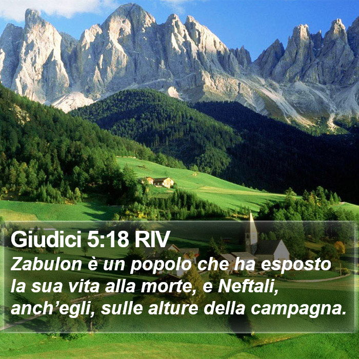 Giudici 5:18 RIV Bible Study