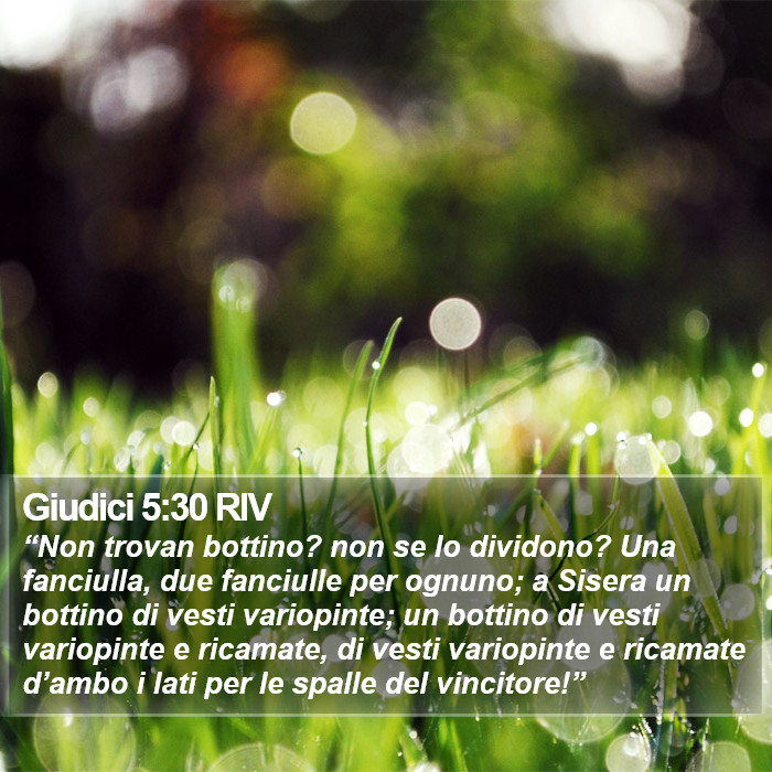Giudici 5:30 RIV Bible Study