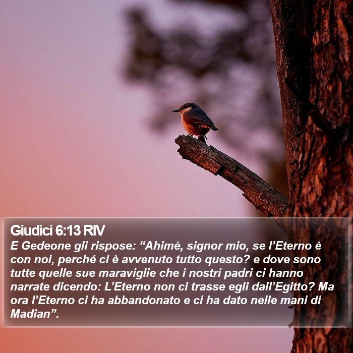 Giudici 6:13 RIV Bible Study