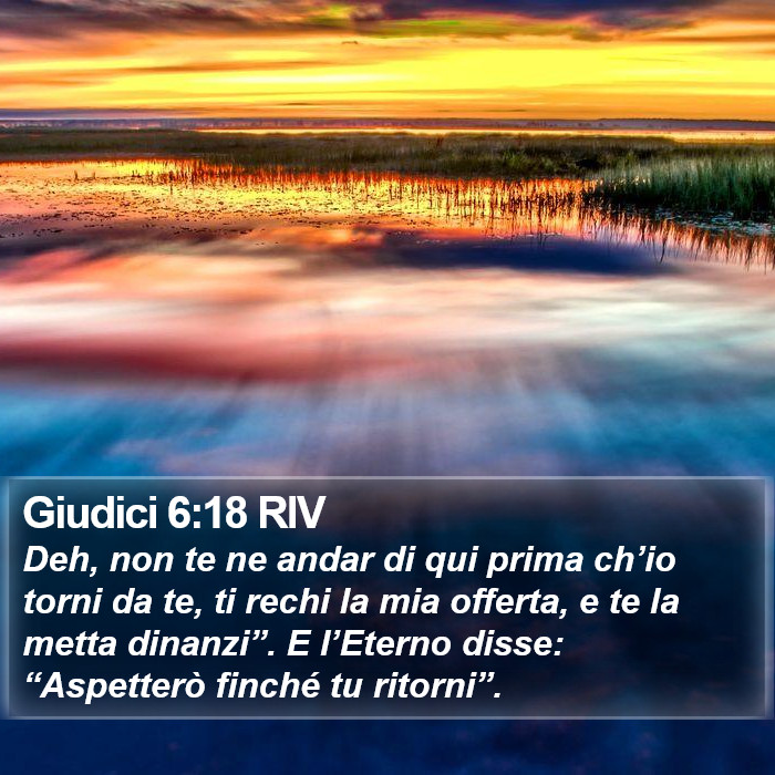 Giudici 6:18 RIV Bible Study