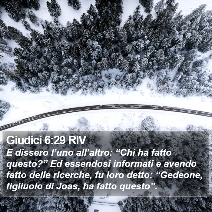 Giudici 6:29 RIV Bible Study
