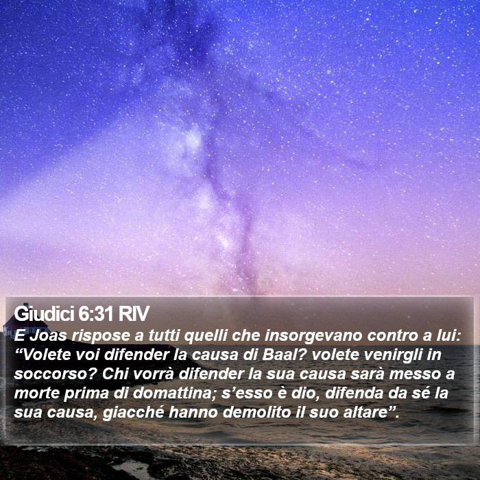 Giudici 6:31 RIV Bible Study