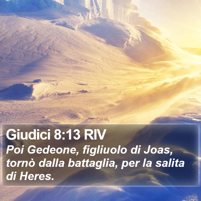 Giudici 8:13 RIV Bible Study