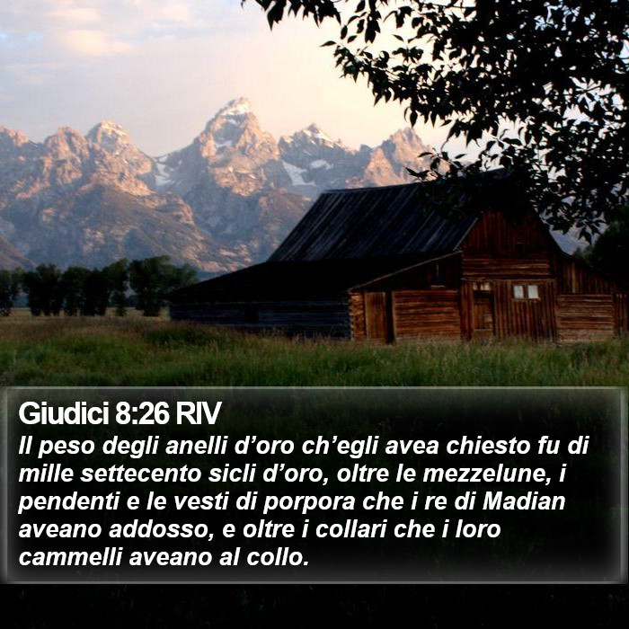 Giudici 8:26 RIV Bible Study