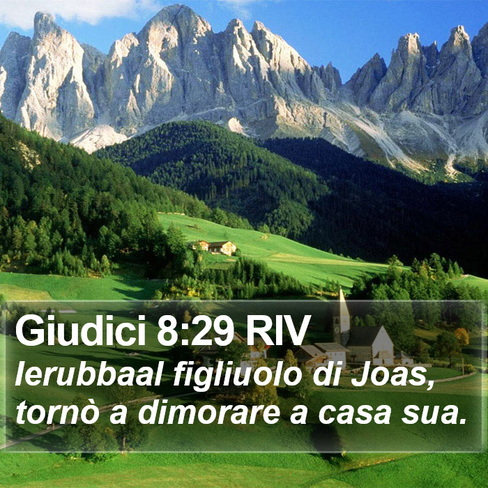 Giudici 8:29 RIV Bible Study