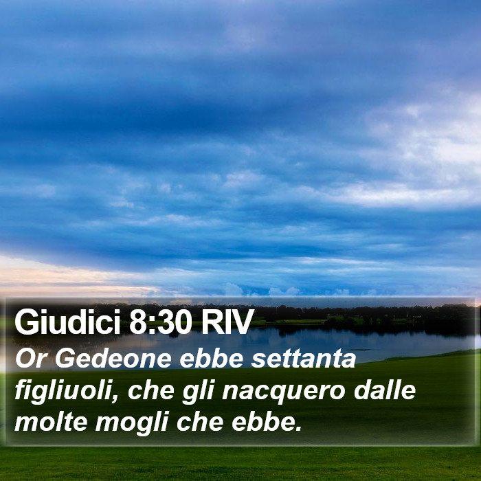 Giudici 8:30 RIV Bible Study