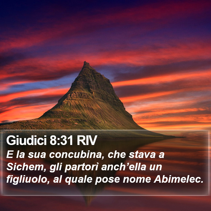 Giudici 8:31 RIV Bible Study