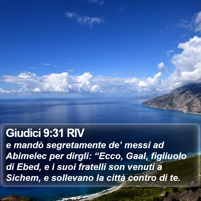 Giudici 9:31 RIV Bible Study