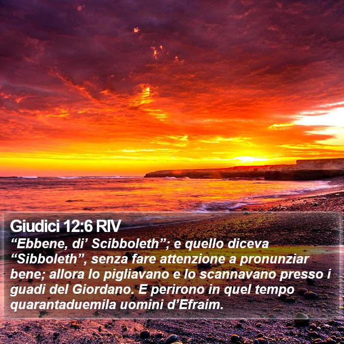 Giudici 12:6 RIV Bible Study