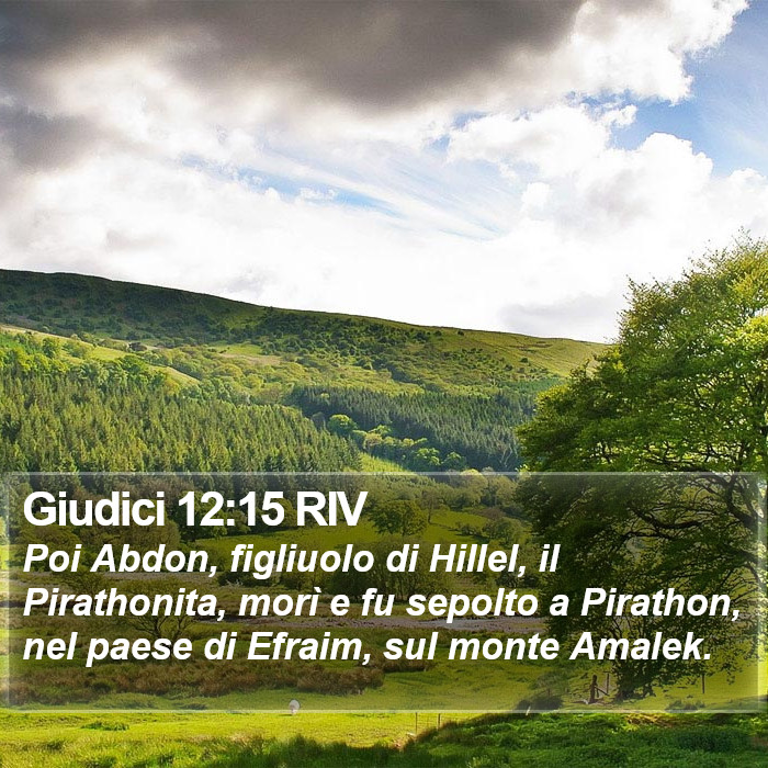 Giudici 12:15 RIV Bible Study