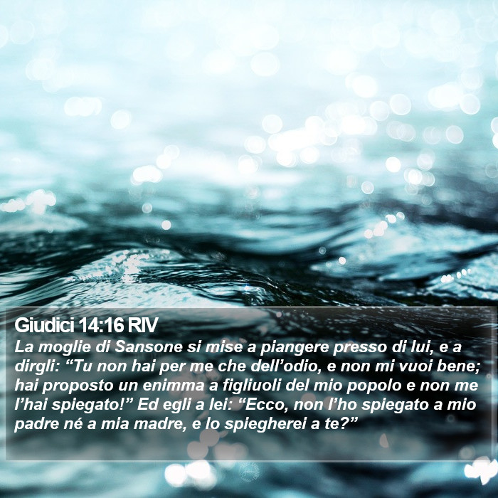 Giudici 14:16 RIV Bible Study