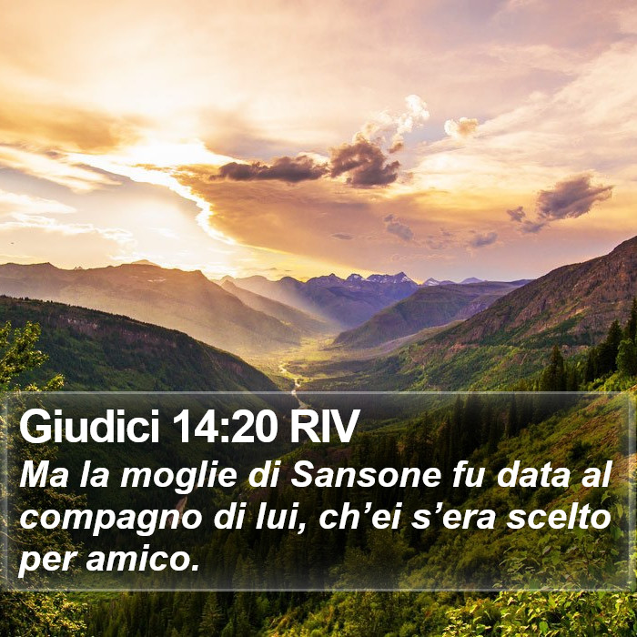 Giudici 14:20 RIV Bible Study