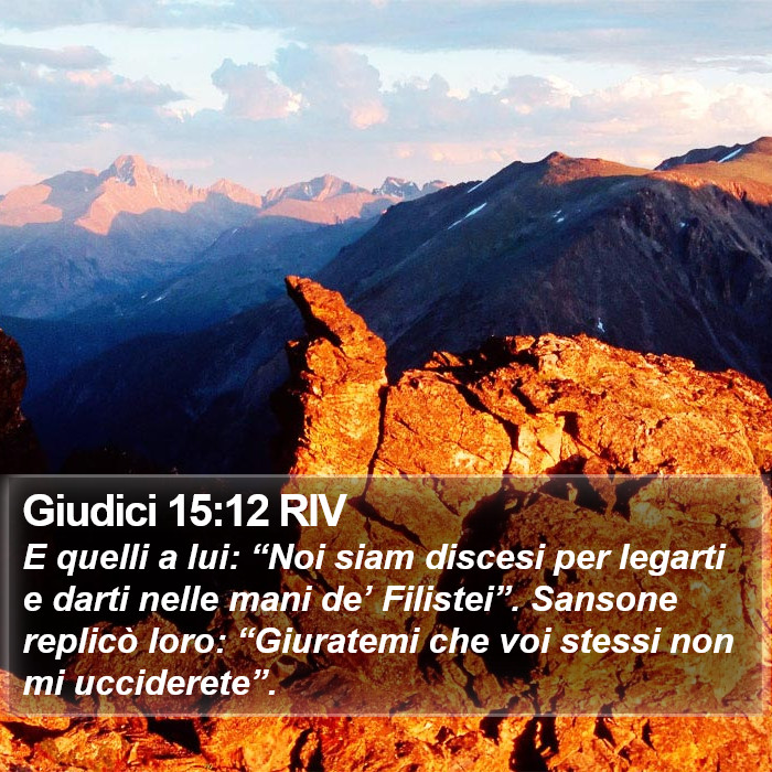 Giudici 15:12 RIV Bible Study