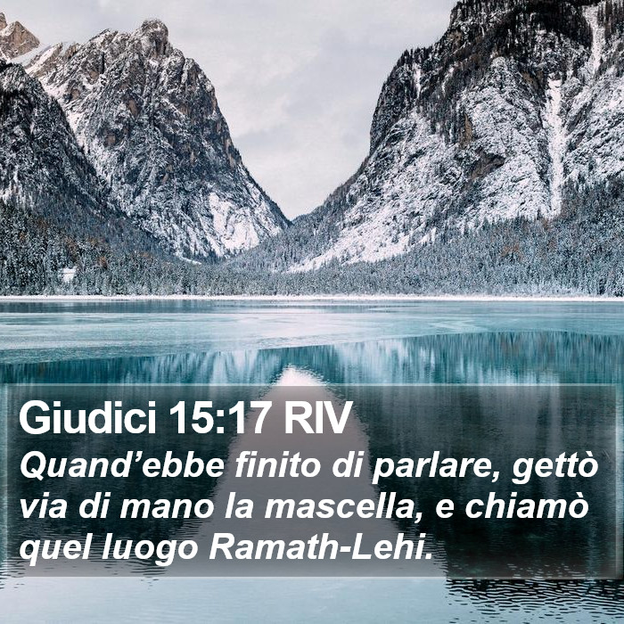 Giudici 15:17 RIV Bible Study