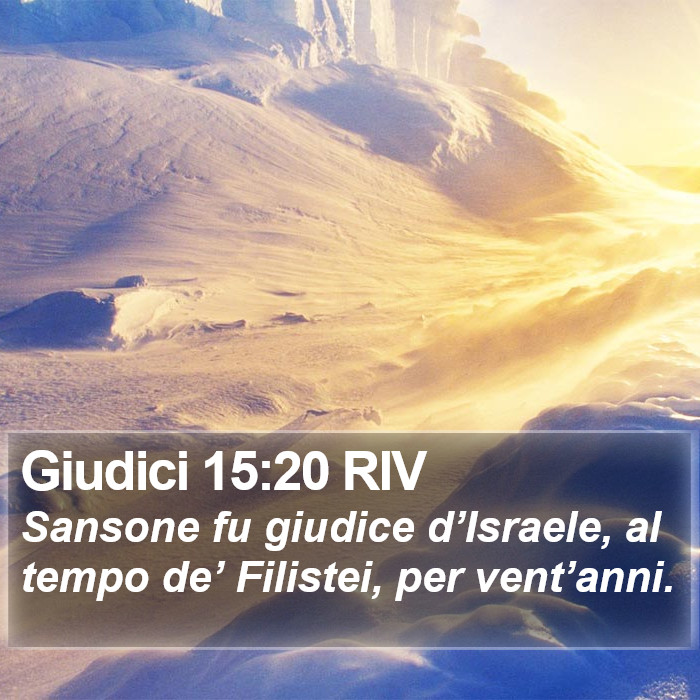 Giudici 15:20 RIV Bible Study