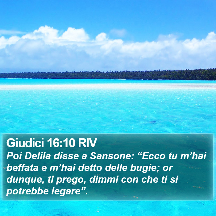 Giudici 16:10 RIV Bible Study