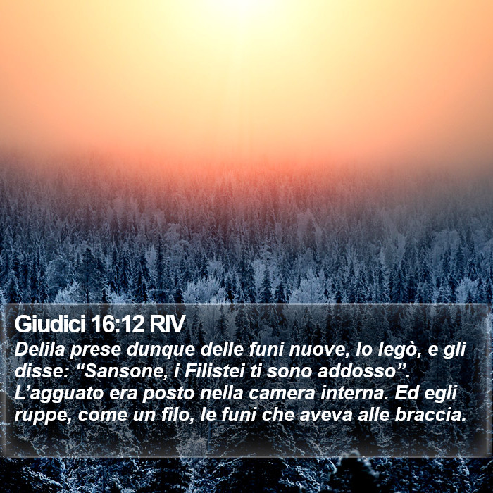 Giudici 16:12 RIV Bible Study