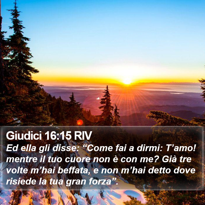 Giudici 16:15 RIV Bible Study