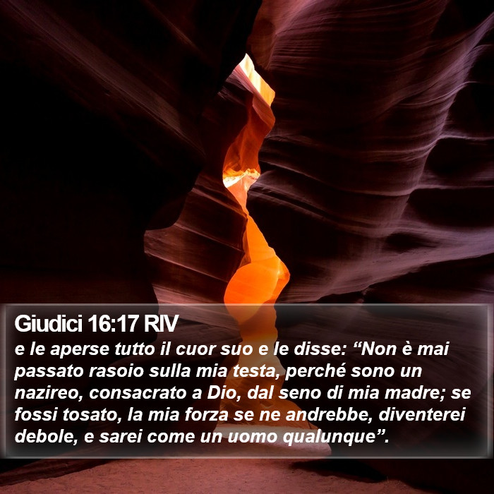 Giudici 16:17 RIV Bible Study