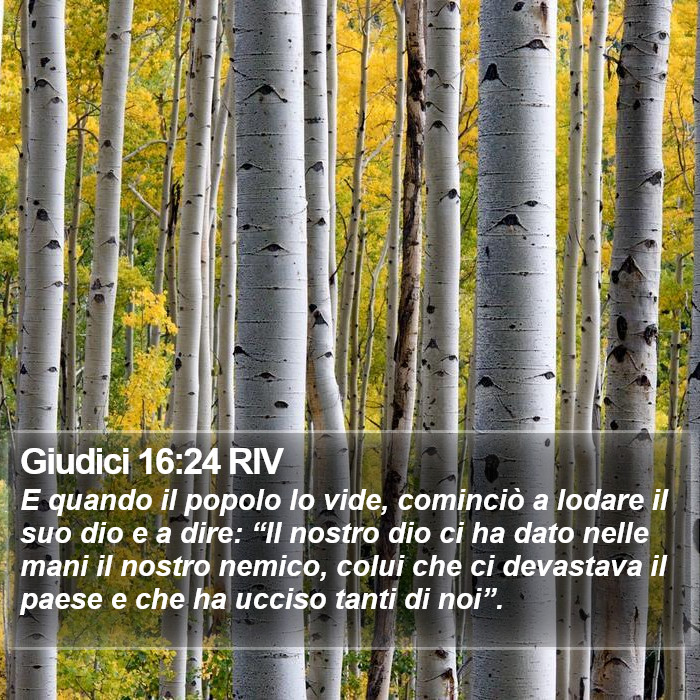 Giudici 16:24 RIV Bible Study