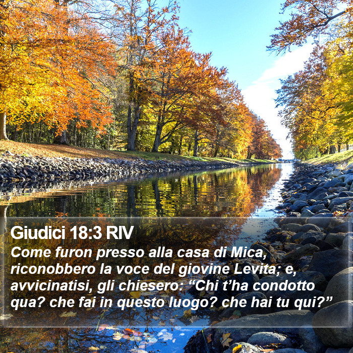 Giudici 18:3 RIV Bible Study