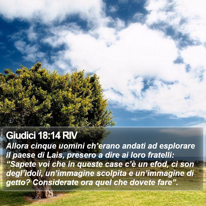 Giudici 18:14 RIV Bible Study