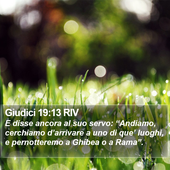 Giudici 19:13 RIV Bible Study