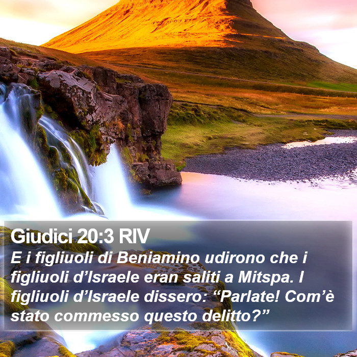 Giudici 20:3 RIV Bible Study